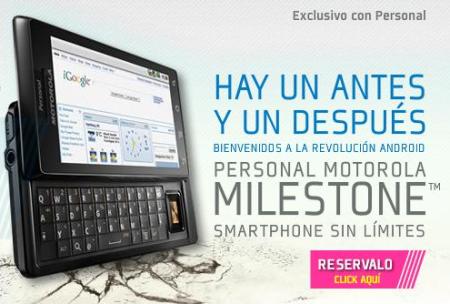 Motorola Milestone Personal reservas