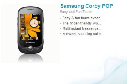 Samsung Corby Pop mas barato