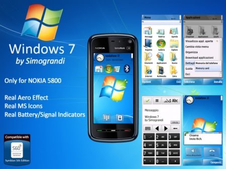 tema Windows 7 nokia 5800