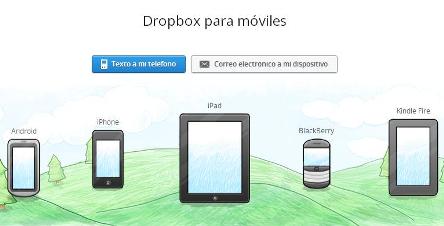 Dropbox para smartphones y tabletas 