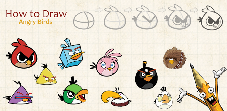 Dibujar a los personajes de Angry Birds