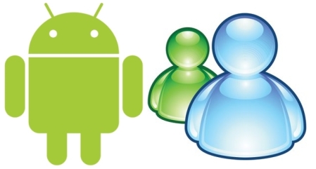 Android junto a los personajes del MSN