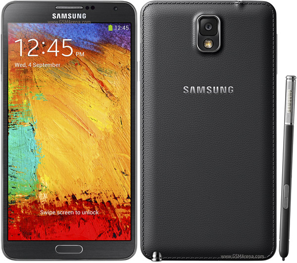 Diferentes vistas del Samsung Galaxy Note 3.