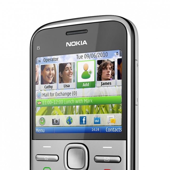 Detalles del Nokia E5.