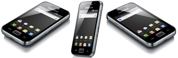 Diferentes vistas del Samsung Galaxy Ace S5830.