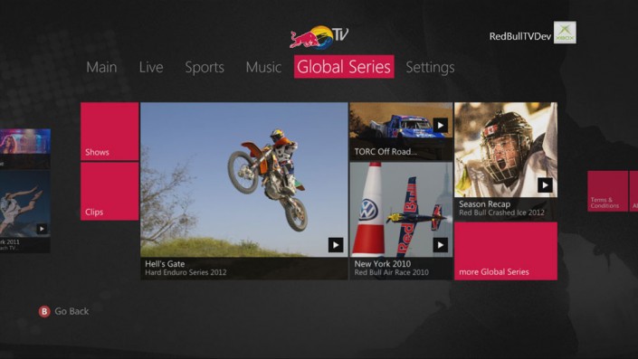 La aplicación RedBull TV es la mejor opción a la hora de ver deportes extremos.
